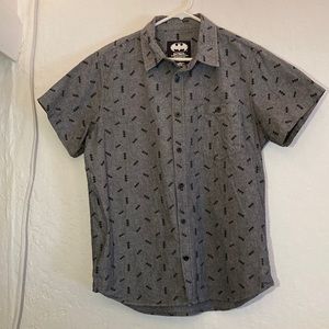 Batman Short Sleeve Button Up
